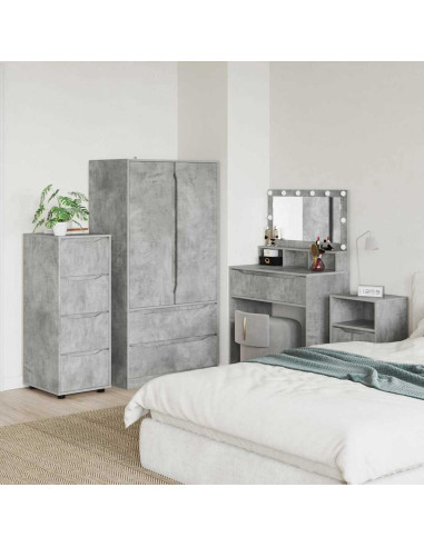 Armadio Grigio cemento 40 x 48 x 105 cm Legno multistrato