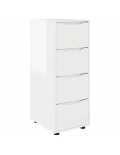 Armadio Bianco Lucido 40 x 48 x 105 cm Legno multistrato 2