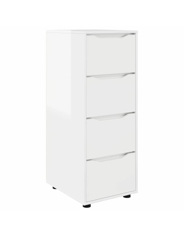 Armadio Bianco Lucido 40 x 48 x 105 cm Legno multistrato