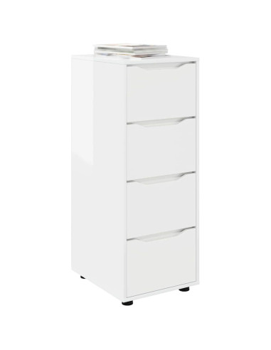 Armadio Bianco Lucido 40 x 48 x 105 cm Legno multistrato