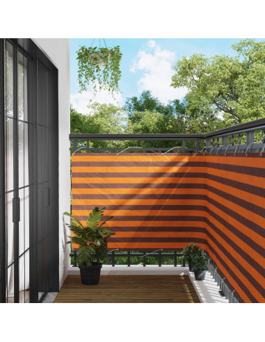 Schermo da balcone Arancione e Marrone 110 x 800 cm