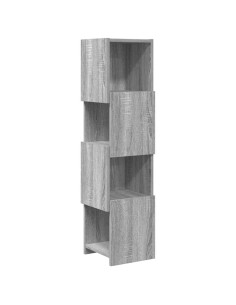 Mobile angolare Grigio Sonoma 25,5x25x102cm Legno multistrato 2