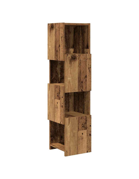 Mobile angolare Legno vecchio 25,5x25x102cm Legno multistrato
