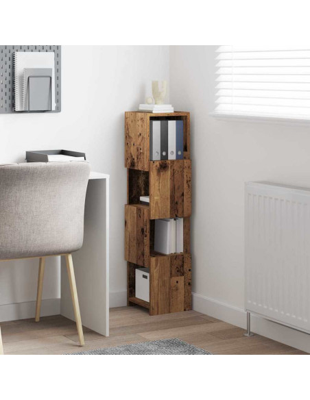 Mobile angolare Legno vecchio 25,5x25x102cm Legno multistrato