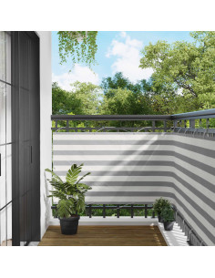 Schermo da balcone Grigio chiaro e bianco 100 x 300 cm