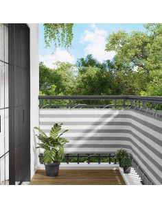 Schermo da balcone Grigio chiaro e bianco 75 x 1000 cm