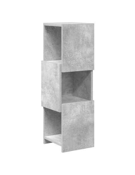 Mobile angolare Grigio cemento 25,5x25x80cm Legno multistrato