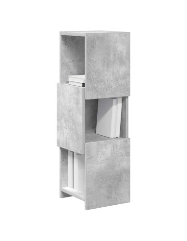 Mobile angolare Grigio cemento 25,5x25x80cm Legno multistrato
