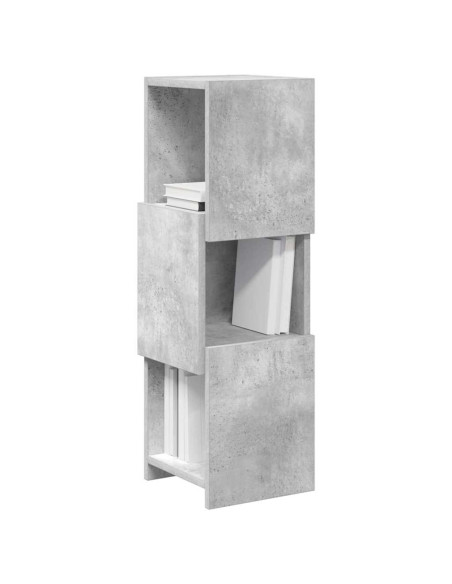 Mobile angolare Grigio cemento 25,5x25x80cm Legno multistrato