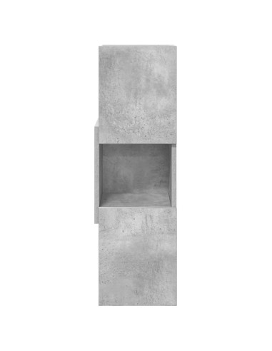 Mobile angolare Grigio cemento 25,5x25x80cm Legno multistrato
