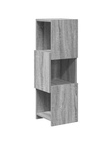Mobile angolare Grigio Sonoma 25,5x25x80cm Legno multistrato