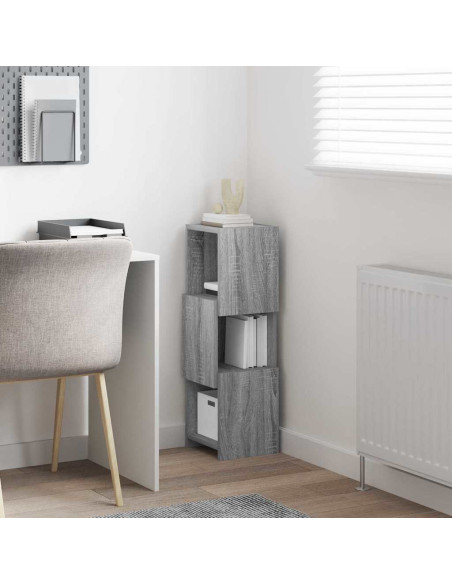 Mobile angolare Grigio Sonoma 25,5x25x80cm Legno multistrato