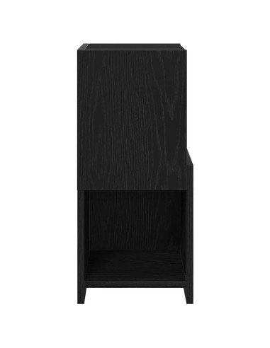 Mobile angolare Rovere Nero 25,5x25x55cm Legno multistrato