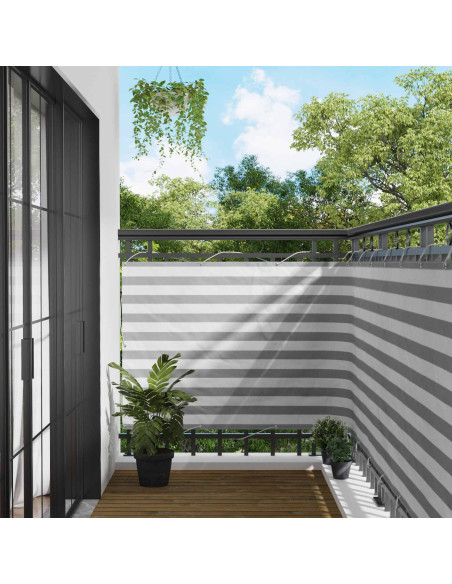 Schermo da balcone Grigio chiaro e bianco 120 x 600 cm