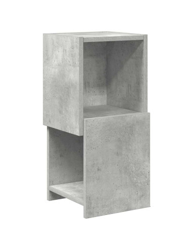 Mobile angolare Grigio cemento 25,5x25x55cm Legno multistrato