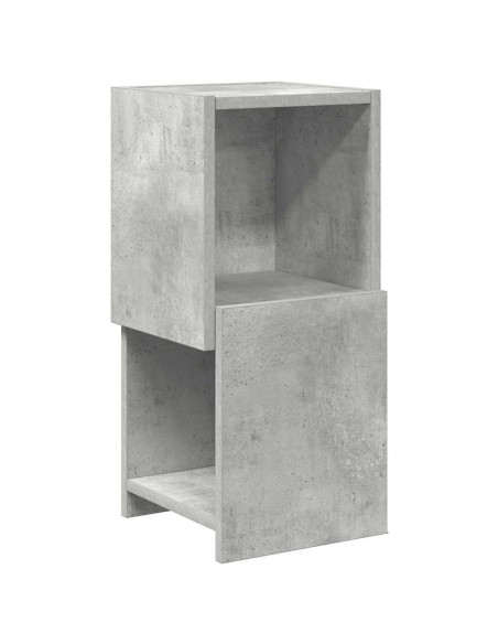 Mobile angolare Grigio cemento 25,5x25x55cm Legno multistrato
