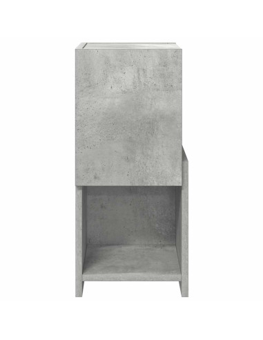 Mobile angolare Grigio cemento 25,5x25x55cm Legno multistrato