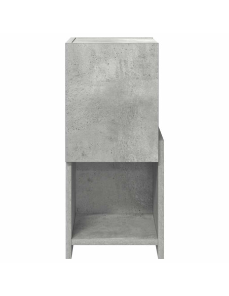 Mobile angolare Grigio cemento 25,5x25x55cm Legno multistrato
