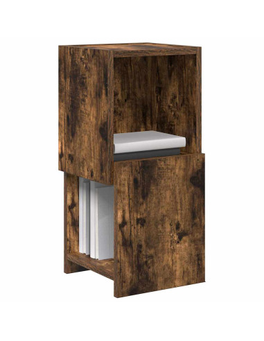 Mobile angolare Rovere fumé 25,5x25x55cm Legno multistrato