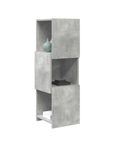 Mobile angolare Grigio cemento 30,5x30x95cm Legno multistrato