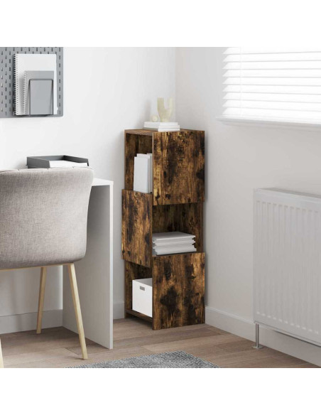 Mobile angolare Rovere fumé 30,5x30x95cm Legno multistrato