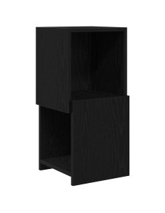 Mobile angolare Rovere Nero 30,5x30x65cm Legno multistrato 2
