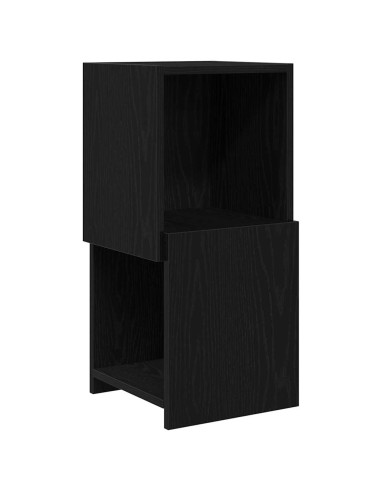 Mobile angolare Rovere Nero 30,5x30x65cm Legno multistrato