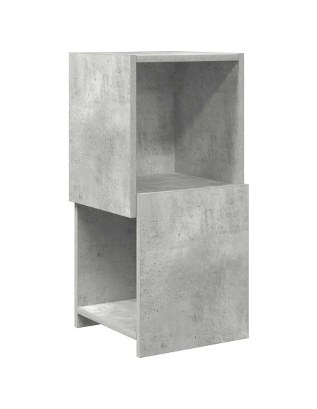 Mobile angolare Grigio cemento 30,5x30x65cm Legno multistrato