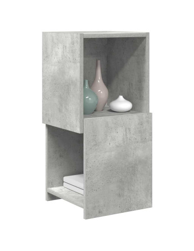 Mobile angolare Grigio cemento 30,5x30x65cm Legno multistrato