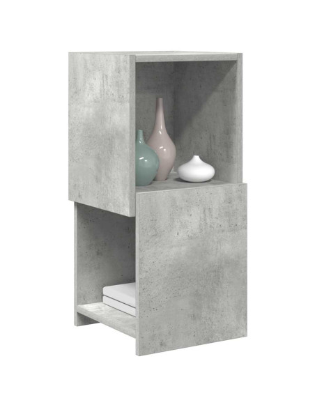 Mobile angolare Grigio cemento 30,5x30x65cm Legno multistrato