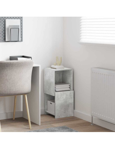 Mobile angolare Grigio cemento 30,5x30x65cm Legno multistrato