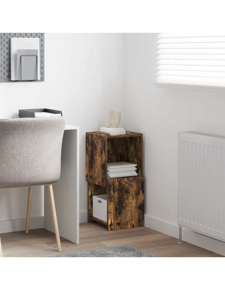 Mobile angolare Rovere fumé 30,5x30x65cm Legno multistrato