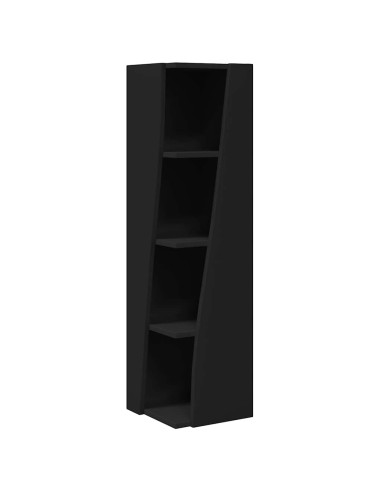 Mobile angolare Nero 27,5x27x102cm Legno multistrato