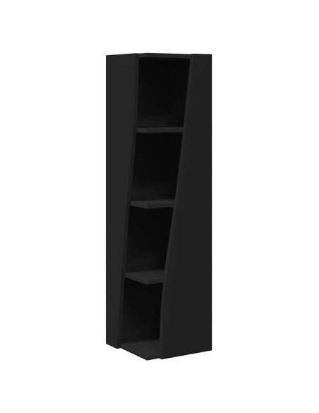 Mobile angolare Nero 27,5x27x102cm Legno multistrato