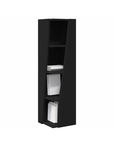 Mobile angolare Nero 27,5x27x102cm Legno multistrato