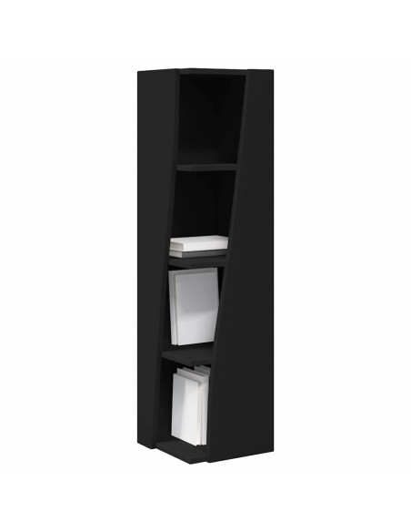 Mobile angolare Nero 27,5x27x102cm Legno multistrato