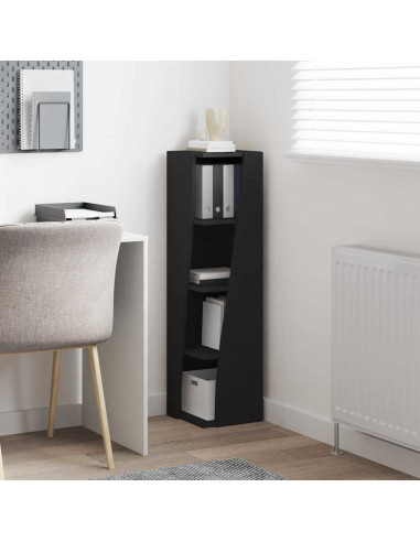 Mobile angolare Nero 27,5x27x102cm Legno multistrato