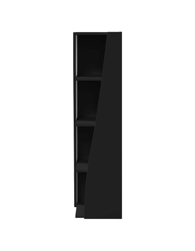 Mobile angolare Nero 27,5x27x102cm Legno multistrato
