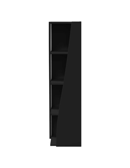 Mobile angolare Nero 27,5x27x102cm Legno multistrato