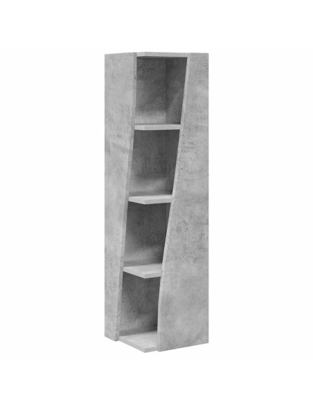 Mobile angolare Grigio cemento 27,5x27x102cm Legno multistrato