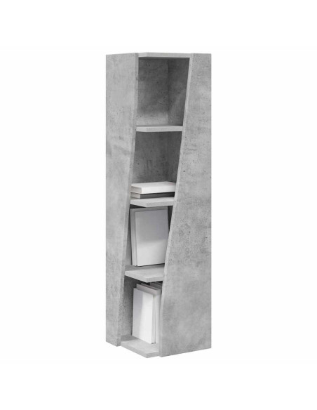 Mobile angolare Grigio cemento 27,5x27x102cm Legno multistrato