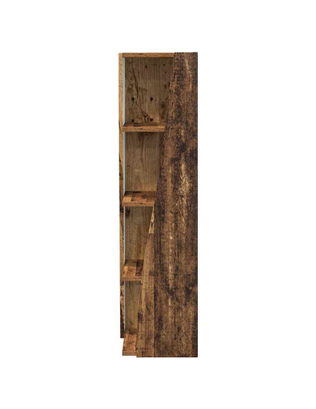 Mobile angolare Legno vecchio 27,5x27x102cm Legno multistrato