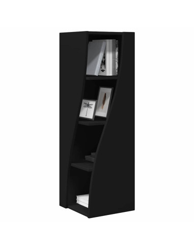 Mobile angolare Nero 32x32x102cm Legno multistrato