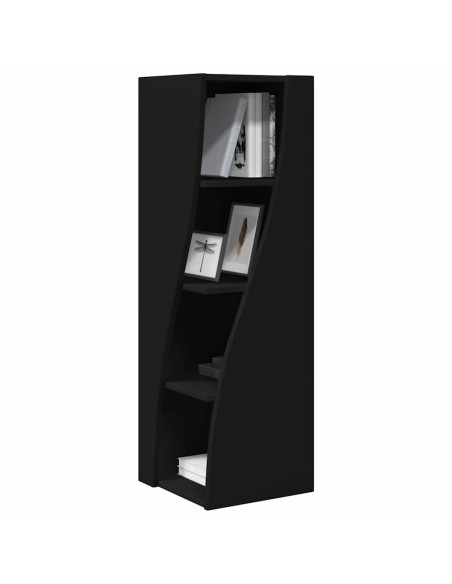 Mobile angolare Nero 32x32x102cm Legno multistrato
