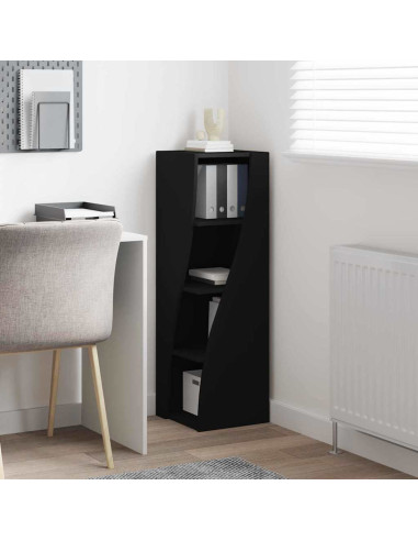 Mobile angolare Nero 32x32x102cm Legno multistrato