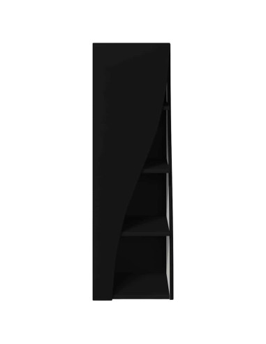Mobile angolare Nero 32x32x102cm Legno multistrato