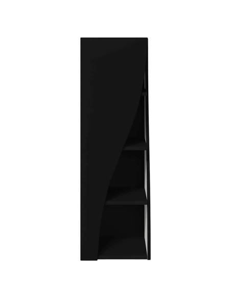 Mobile angolare Nero 32x32x102cm Legno multistrato