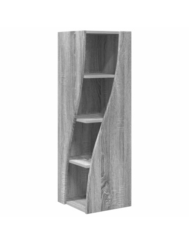 Mobile angolare Grigio Sonoma 32x32x102cm Legno multistrato