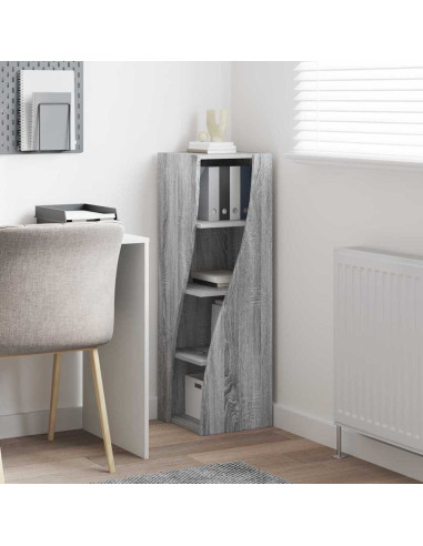 Mobile angolare Grigio Sonoma 32x32x102cm Legno multistrato