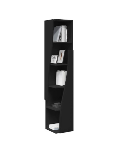 Mobile angolare Nero 27,5x27x140cm Legno multistrato
